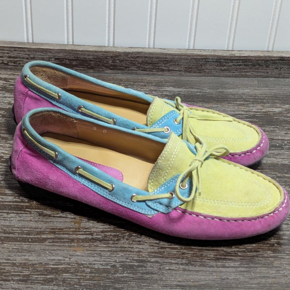 Vaneli Women's Multicolor Suede Leather Driving Slip On Comfort Moccasin Size 9